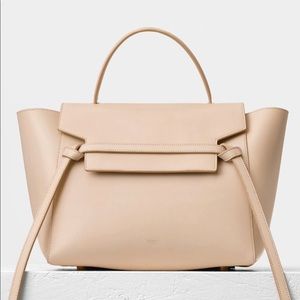 Celine mini belt tote in beige